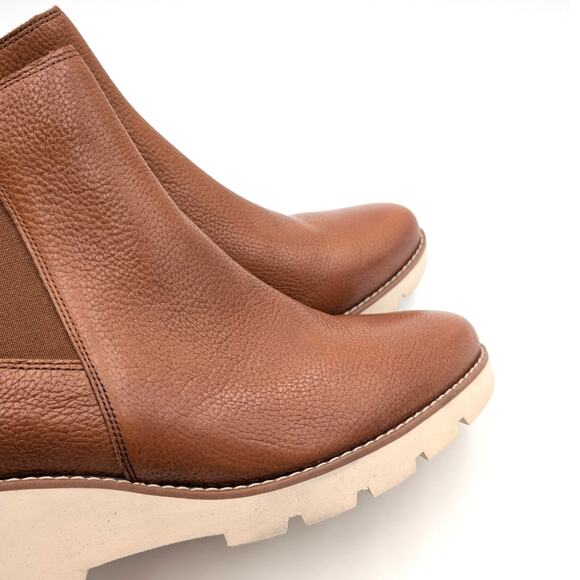 Vionic Aliso Wedge Chelsea Leather Ankle Boots Women's Brown Size US12 EU43 - Picture 9 of 12